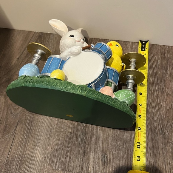Absolutely Adorable Easter Bunny and Chick Drummer Figurine- NWT - Picture 5 of 6